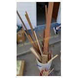 (3) Buckets & Coffee Can of Wood Scraps