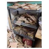 Plastic Shelving & Wood Scraps