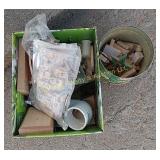 Box & Can of Wood Pieces