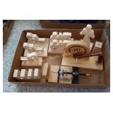 Box of Wood Items