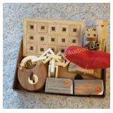 Box of Wood Items