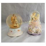 (2) Snow Globe Music Boxes