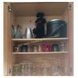 Shelves of Glasses & Miscellaneous