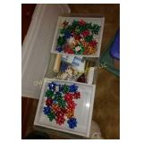 Tub of Christmas Ribbon & Bows