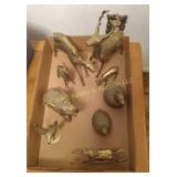 Box of Brass Figurines