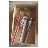 Box of Pipe Wrenches