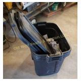 Black Plastic Tubs w/Lids