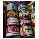 Box of Coffee Tins