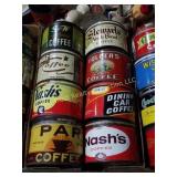 Box of Coffee Tins