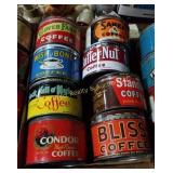 Box of Coffee Tins