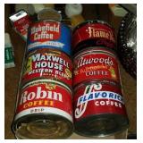 Box of Coffee Tins