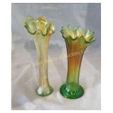 (2) Carnival Glass Vases