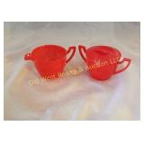 Plastic Cream & Sugar