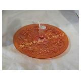 (2) Carnival Glass Relish Plates