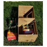 Crate of Pop Bottles - Coke, 7-Up & Squirt