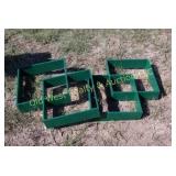 (2) Green Wall Shelves