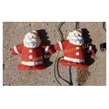(2) Metal Santa Lights