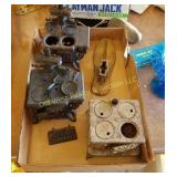 Box of Miniature Salesman Sample Stoves