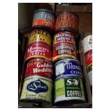 Box of Coffee Tins