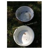 (2) Porcelain Pans (G)