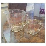 (2) Fireking Measuring Cups (K)