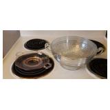 Bowl & Pink Depression Plate (K)