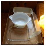 Box of Pyrex Dishes (LR)