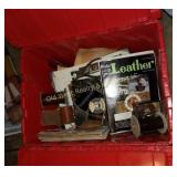 Tub of Leather, Books, Tools & Miscellaneous (BS)