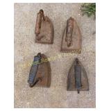 (4) Cast Iron Irons