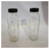 (2) Glass Baby Bottles
