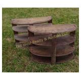 (2) Wood Shelves