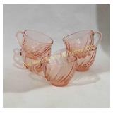 (5) Pink Depression Glasses