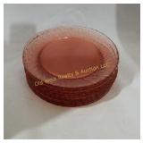(12) Pink Depression Plates