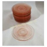 (15) Pink Depression Saucers