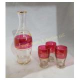 Pitcher & 3 Glasses