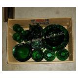 Box of Green Glass Pieces