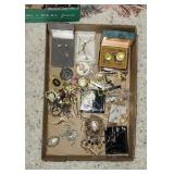 Box of Necklaces, Cuff Links & Tie Clips