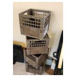 (4) Plastic Crates
