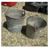 (2) Metal Buckets (S)