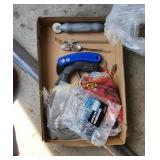 Box of Window Repair Items & Screen (S)