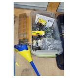 Tub of Peg Hooks & Miscellaneous