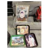 (3) Coca Cola Trays & Picture