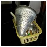 Collander w/Basket of Miscellaneous (P)