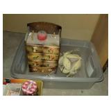 Tub & Box of Sewing Items (BS)