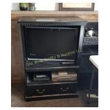 TV Stand, TV, VCR & DVD Player (BS)