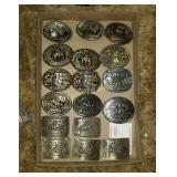 Set of Hesston NFR Belt Buckles - 1975 - 1984