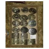 Set of Hesston NFR Belt Buckles - 1975 - 1980