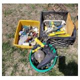 Bucket, Tub & Crate of Yard Items (G)