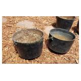 (2) Cast Iron Pots (G)