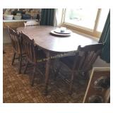 Kitchen Table, (5) Chairs & Leaf (K)
